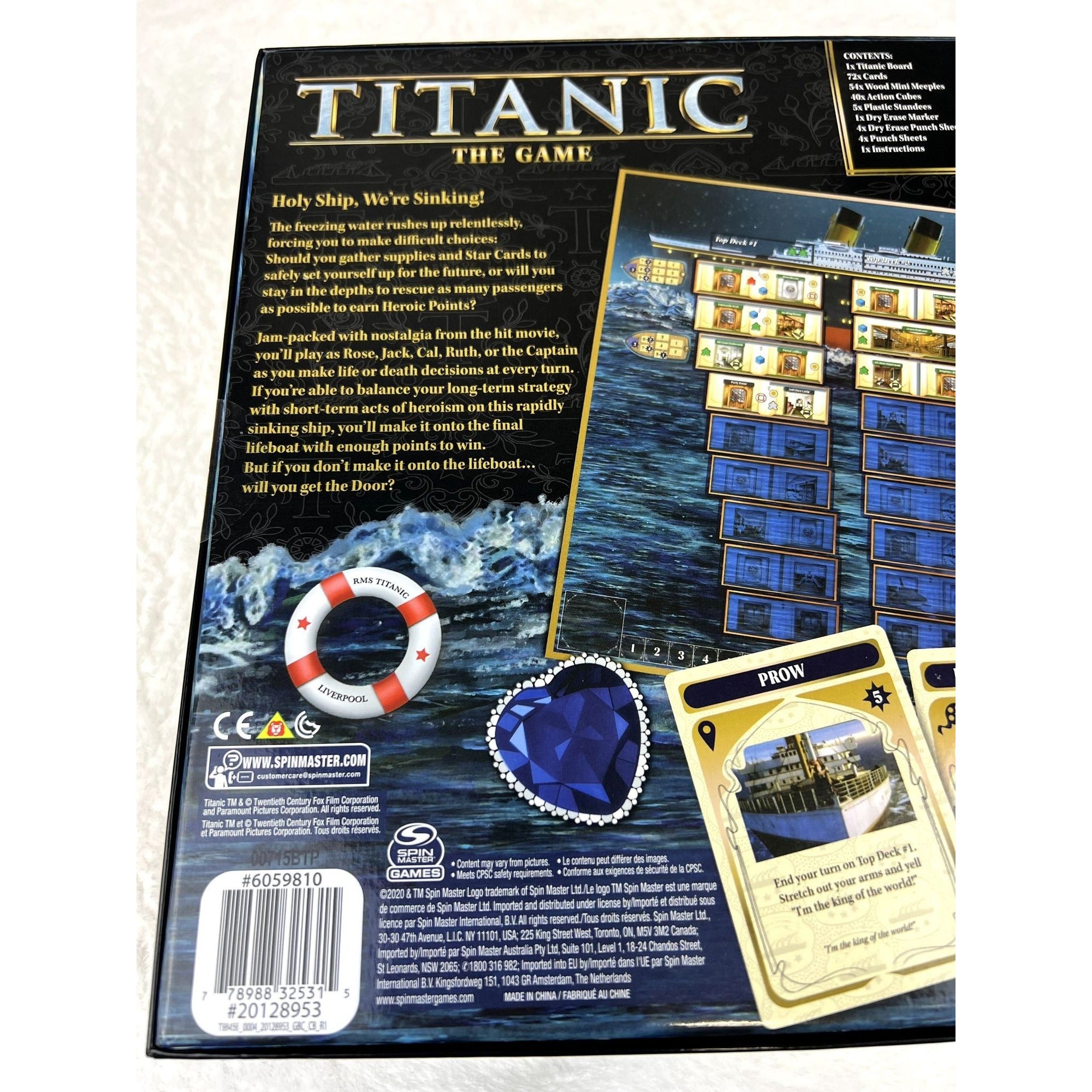 NEW Titanic Board Game Escape The Boat Stay Afloat Strategy Spin Master
