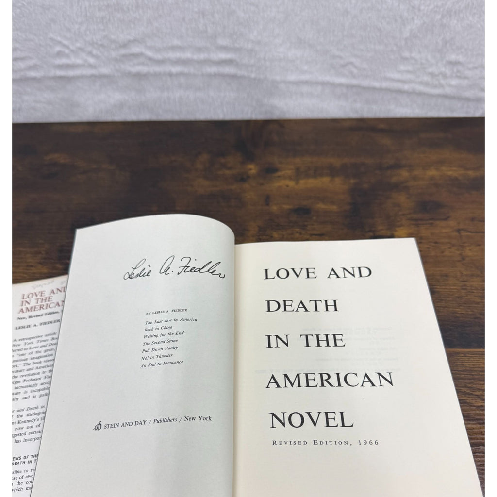 Love And Death In The American Novel By Leslie A. Fiedler New Revised Edition 1966 Hardcover
