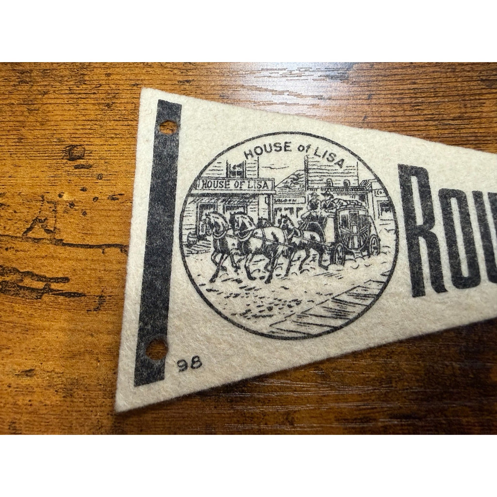 Vintage Rough and Ready Califronia mini pennant