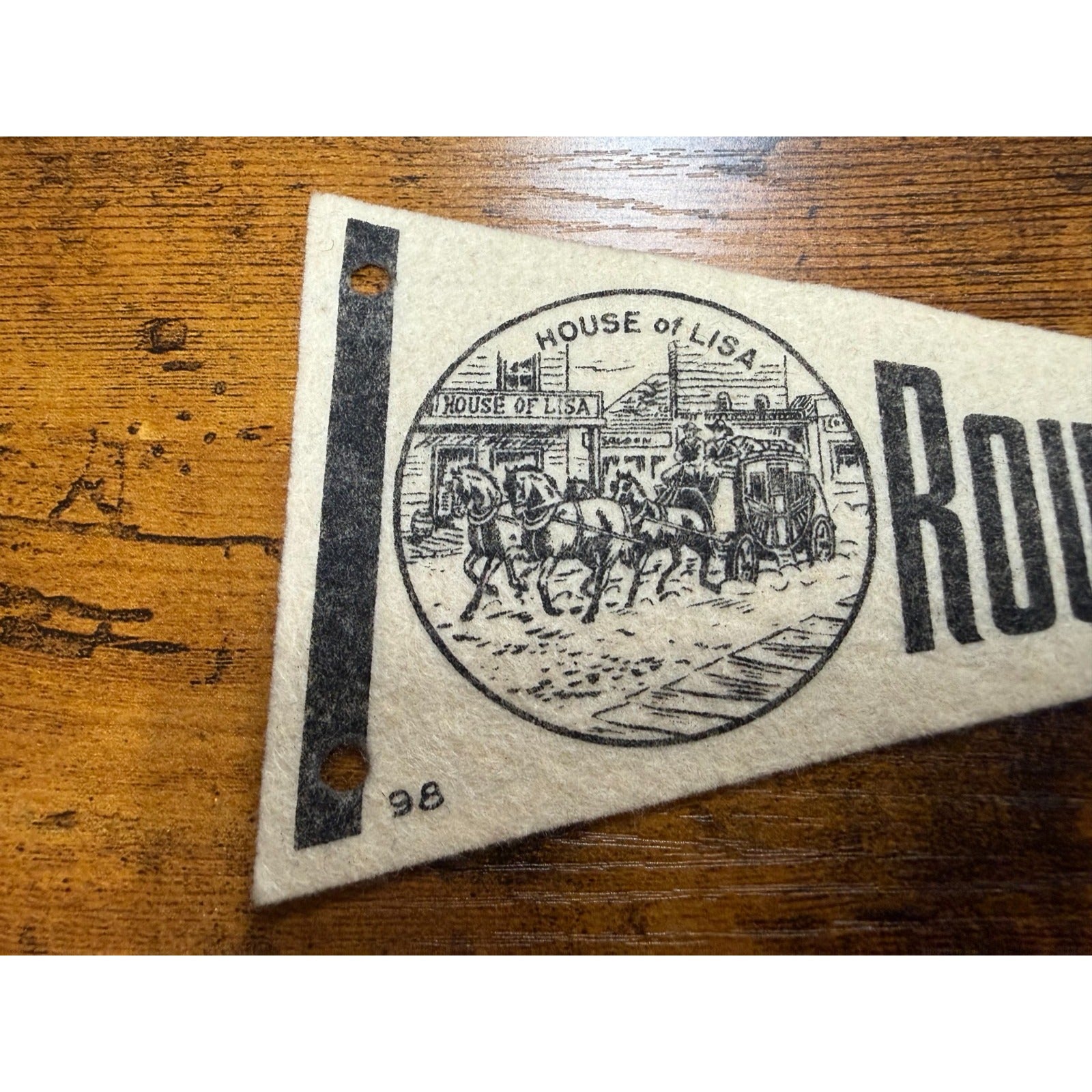Vintage Rough and Ready Califronia mini pennant