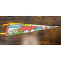 Vintage 1976 Juneau Alaska Souvenir Pennant With Illustrations & Landmarks