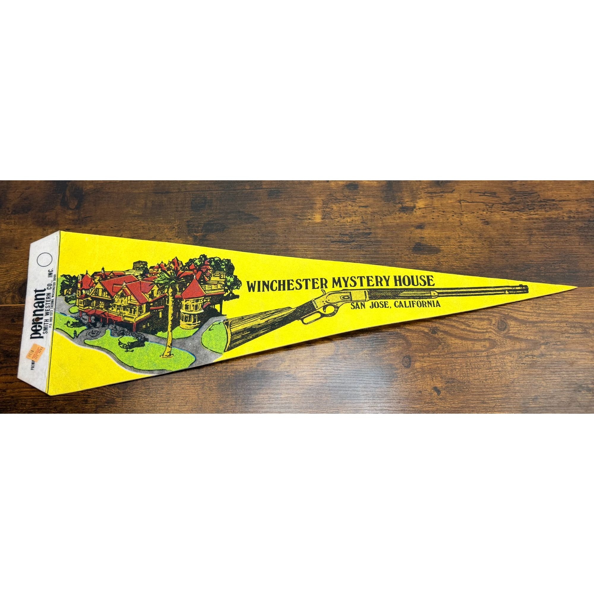 Vintage Winchester Mystery House Pennant San Jose California Smith Western Co.