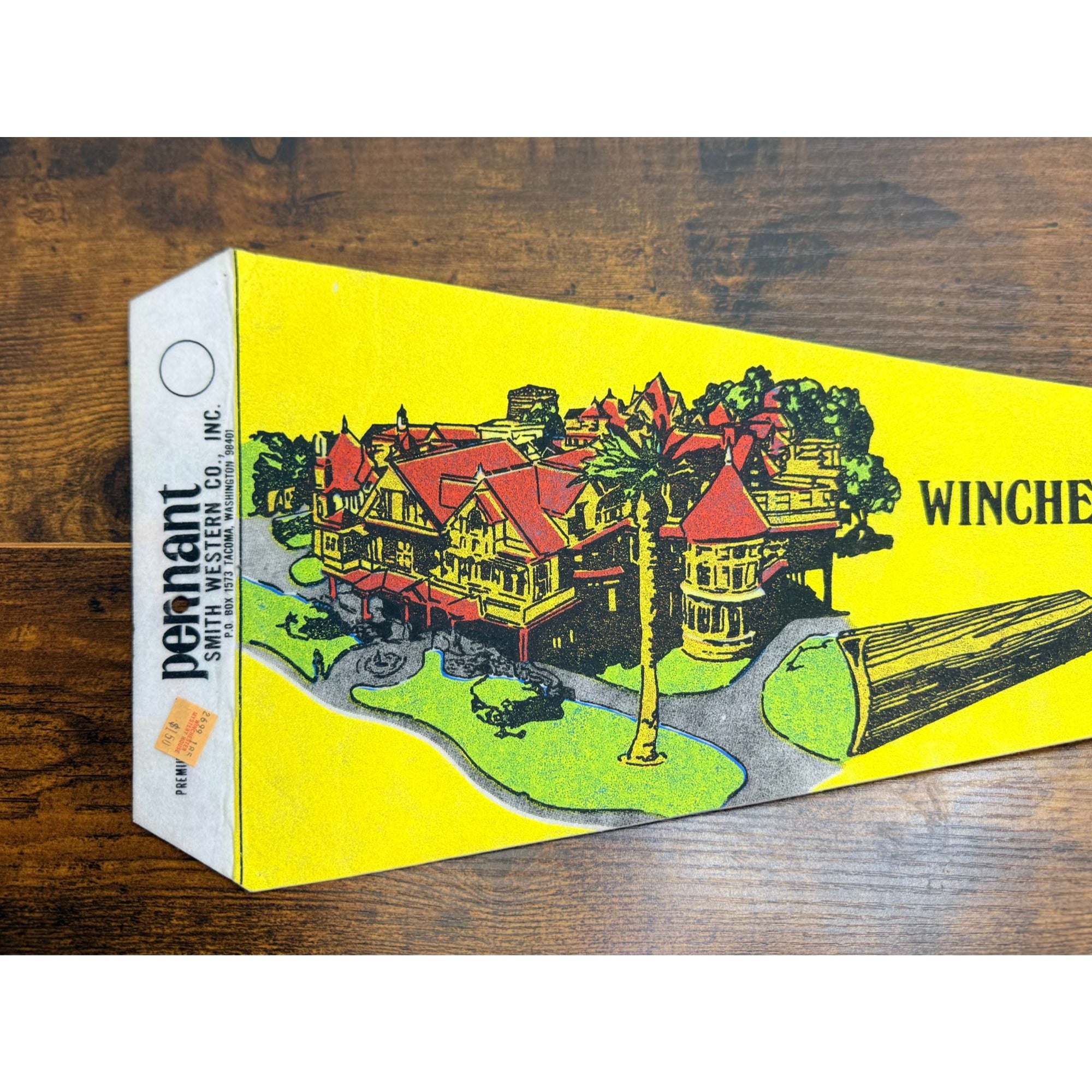 Vintage Winchester Mystery House Pennant San Jose California Smith Western Co.