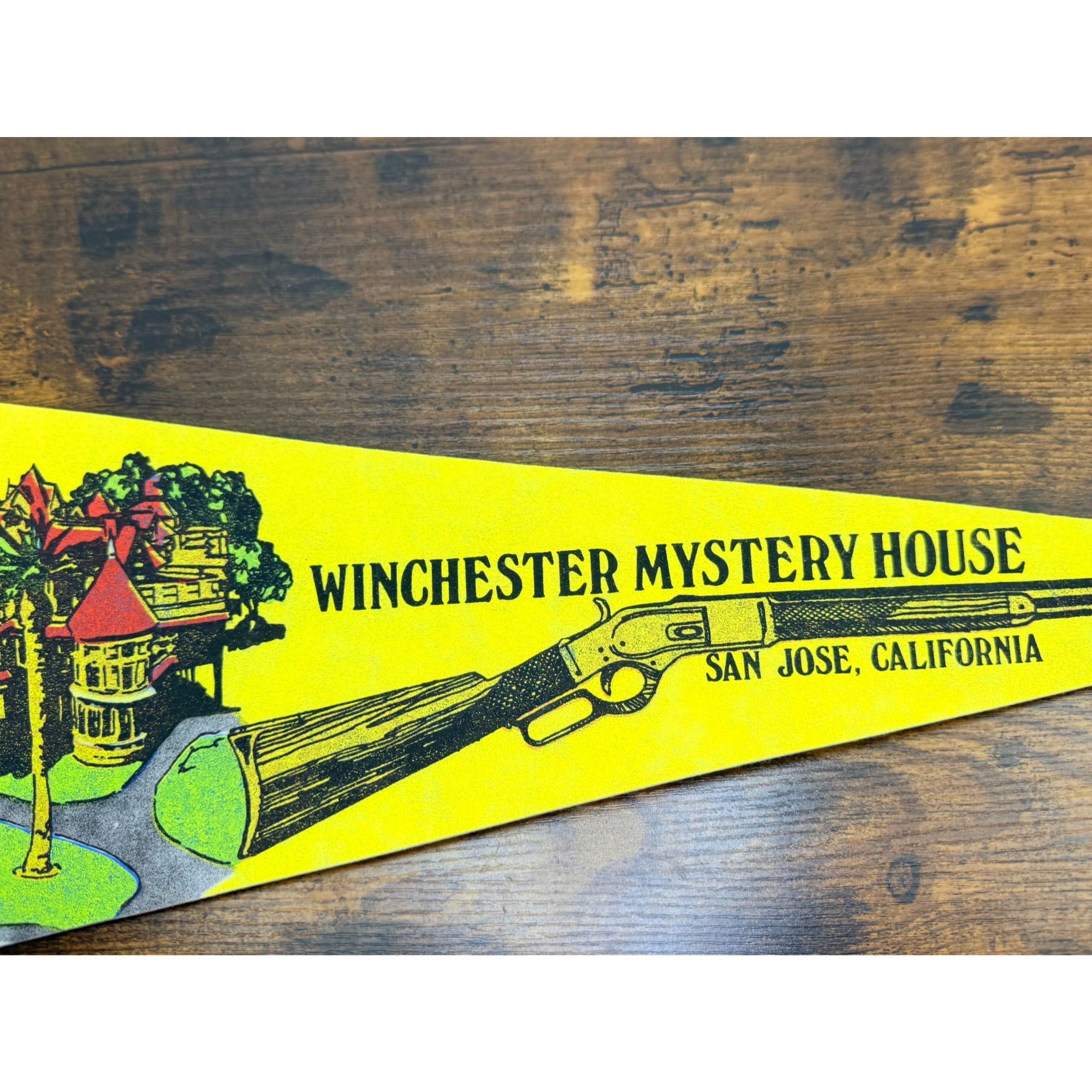 Vintage Winchester Mystery House Pennant San Jose California Smith Western Co.