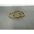 Gold-Tone hook Design Wrap Belt With Textured Clasp Closure