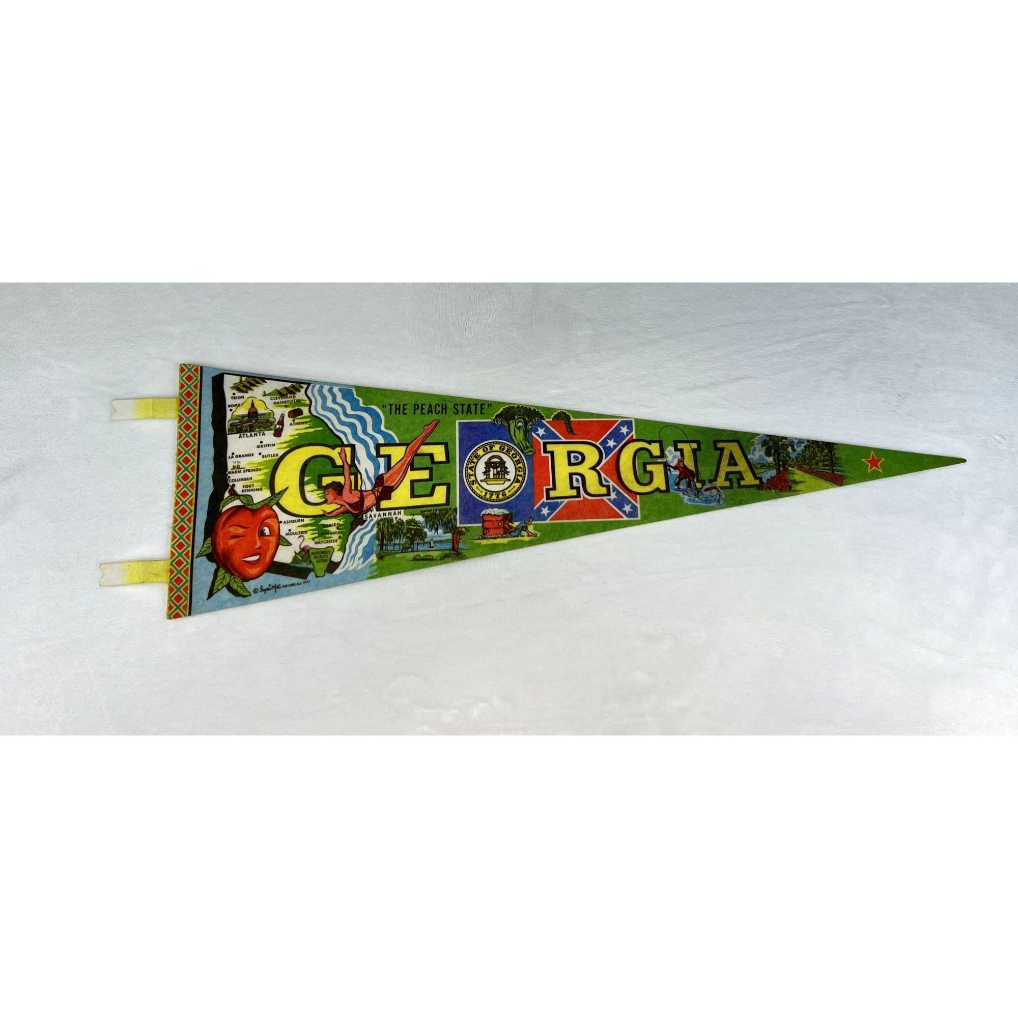 Vintage 1977 Georgia State pennant