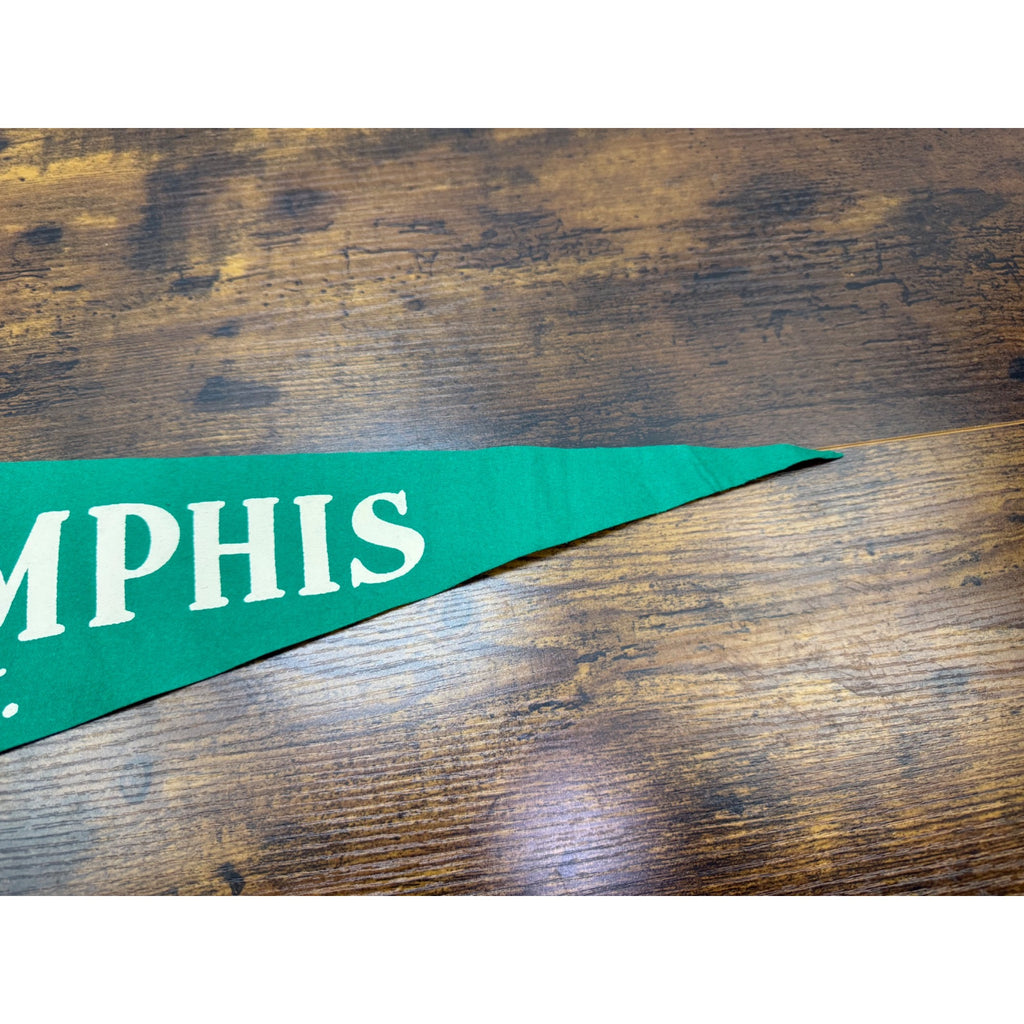 Vintage Memphis Tennessee Souvenir Felt Pennant With Cotton Picker 27 inches