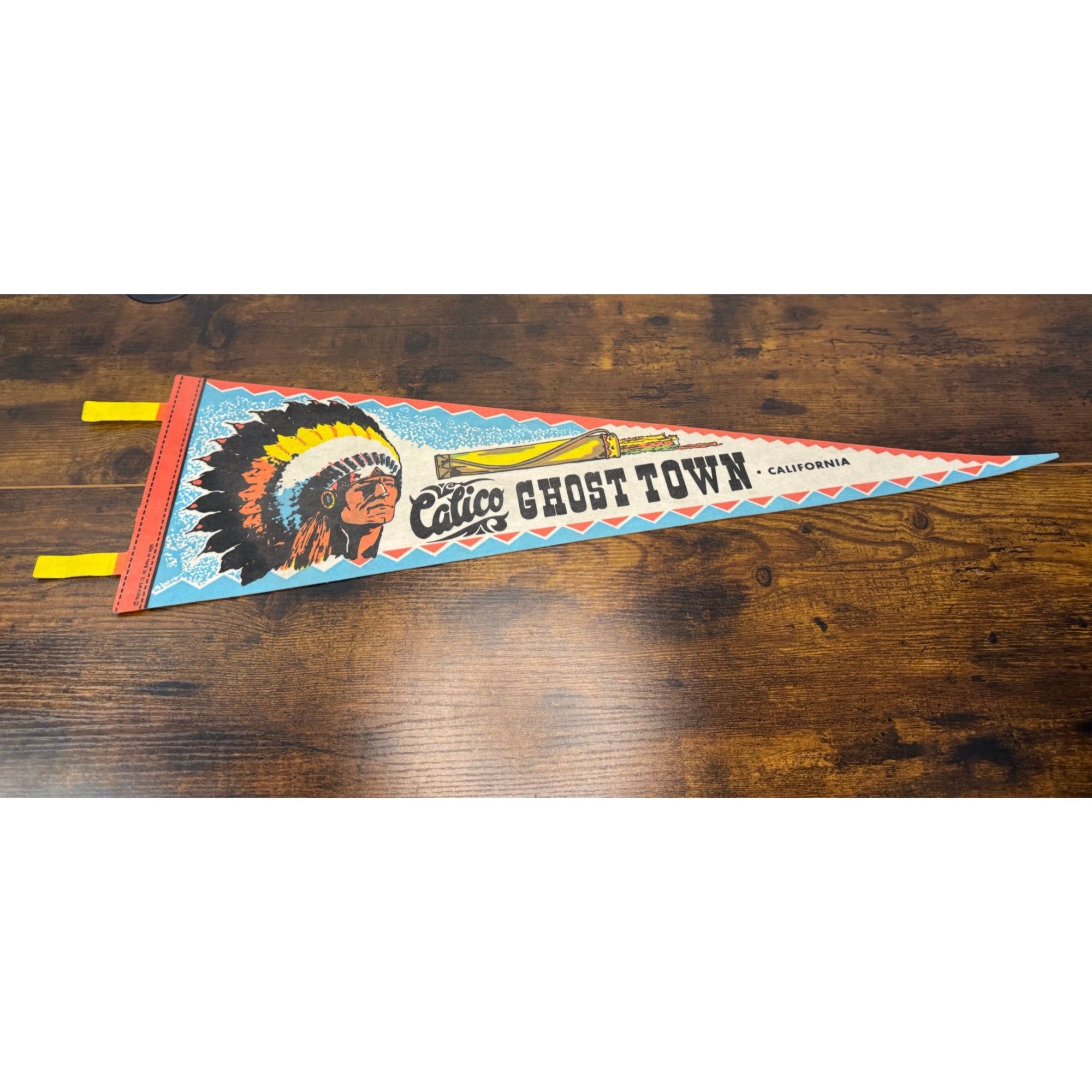 Calico Ghost Town Vintage Felt Souvenir Pennant California Travel Memorabilia