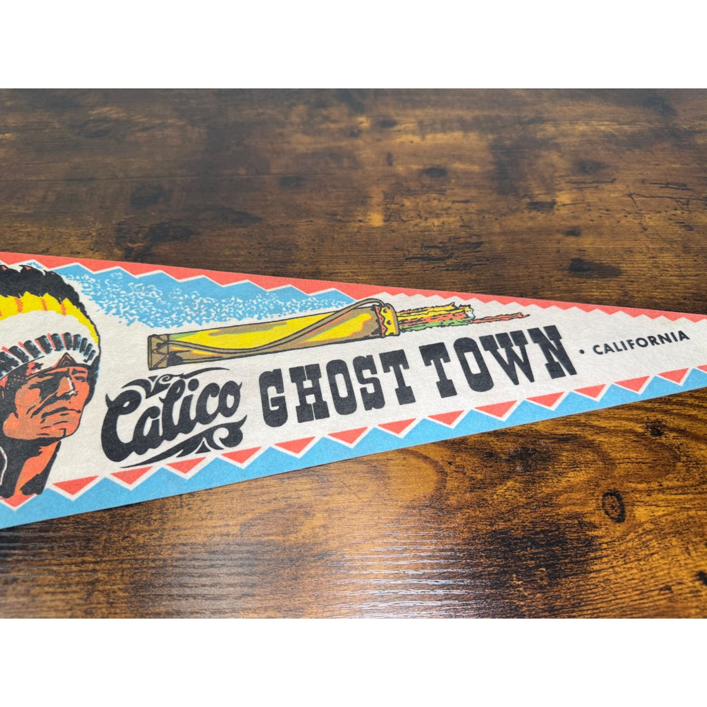 Calico Ghost Town Vintage Felt Souvenir Pennant California Travel Memorabilia