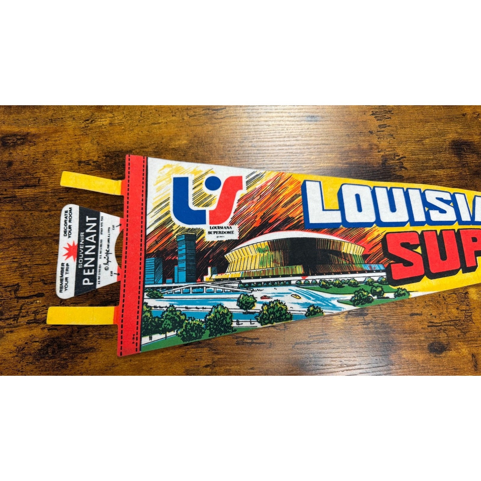 Vintage 1971 Louisiana Superdome pennant