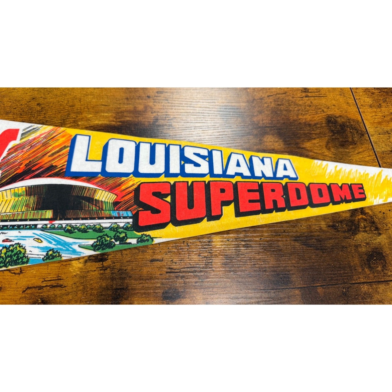 Vintage 1971 Louisiana Superdome pennant