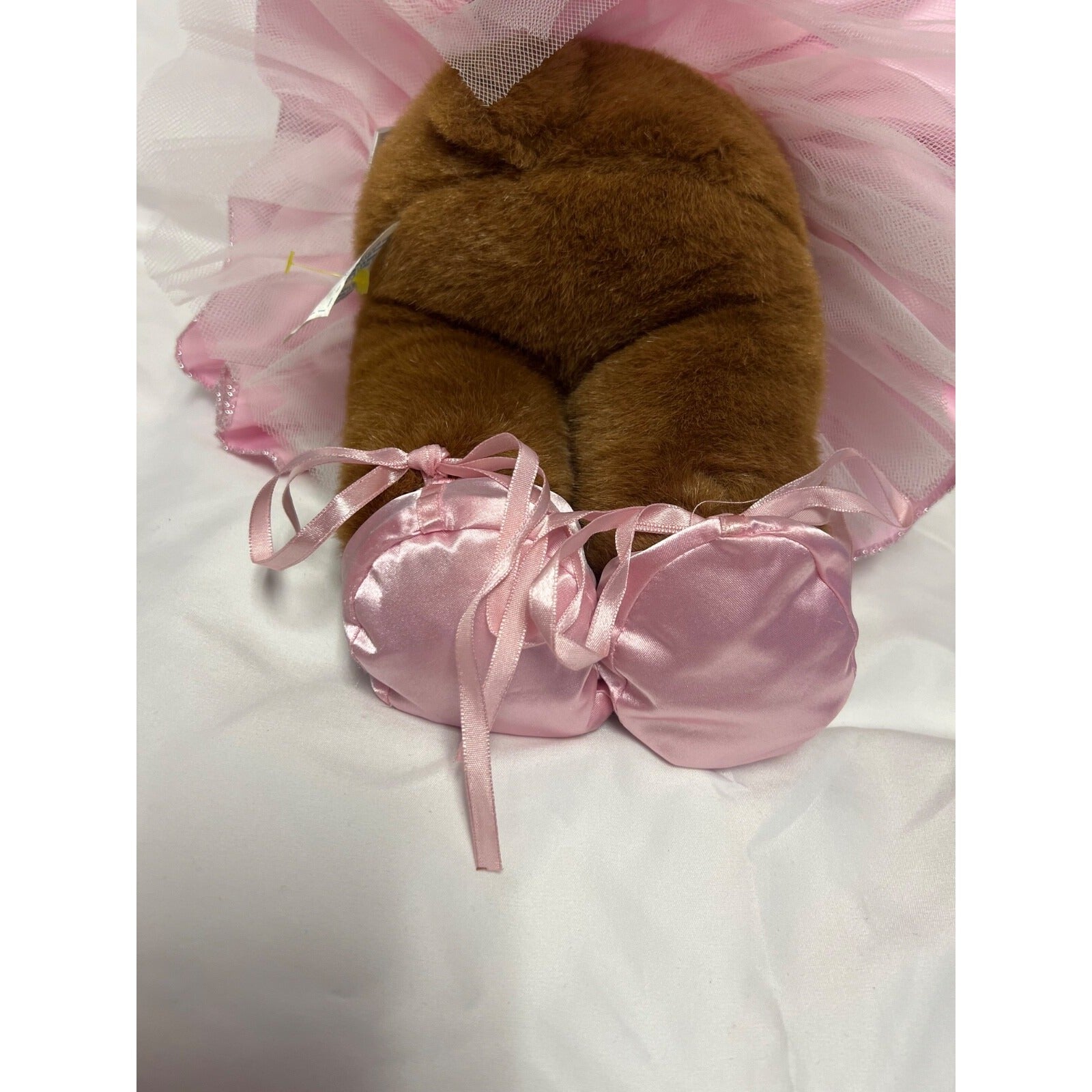 Build a Bear Teddy in pink dress 16"