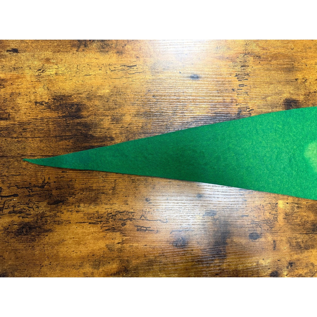 Vintage Pennsylvania Turnpike Pennant green Felt With Drive Safely Graphic 26"
