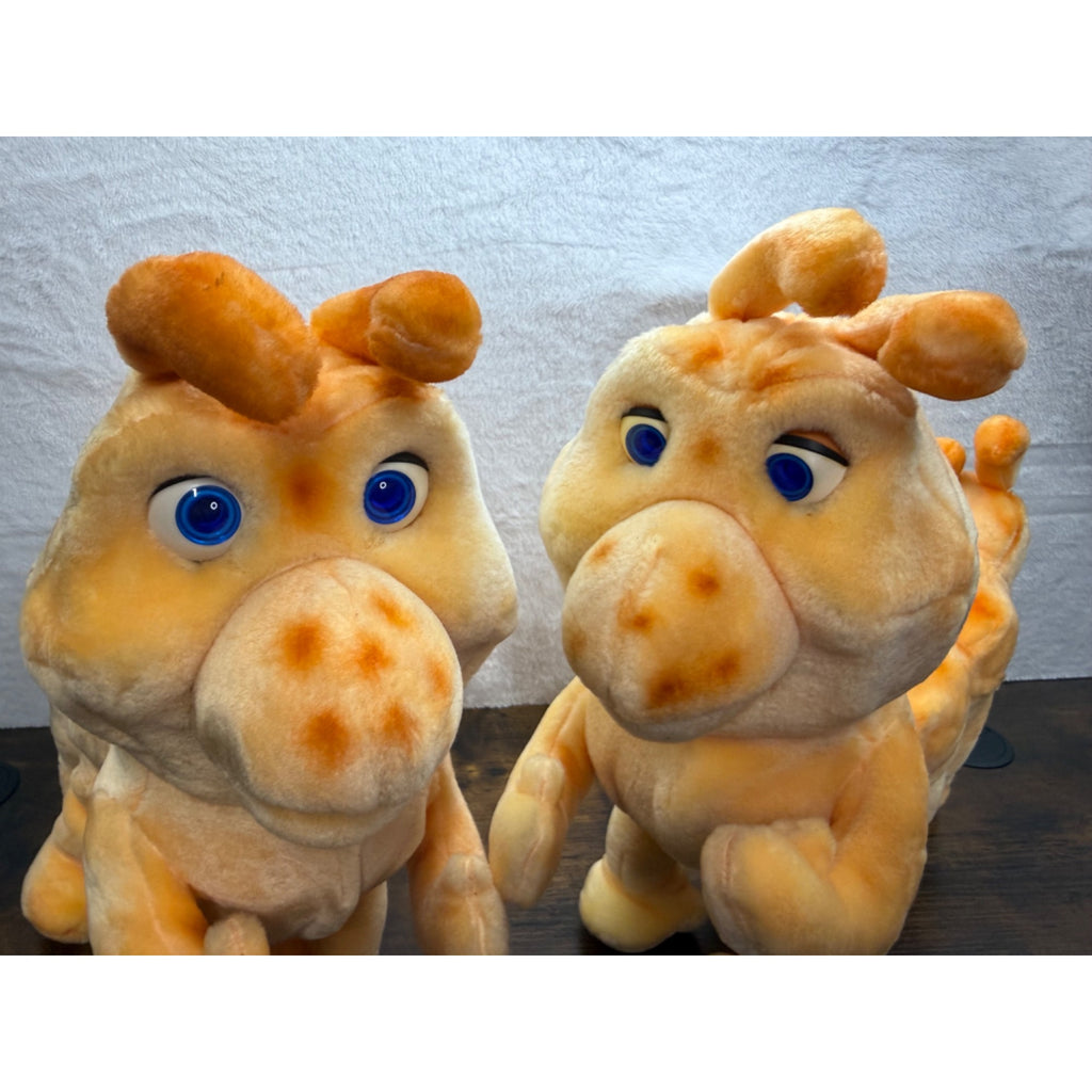 Pair Of Vintage Animated Teddy Ruxpin Pal Grubby & Connection Cable untested