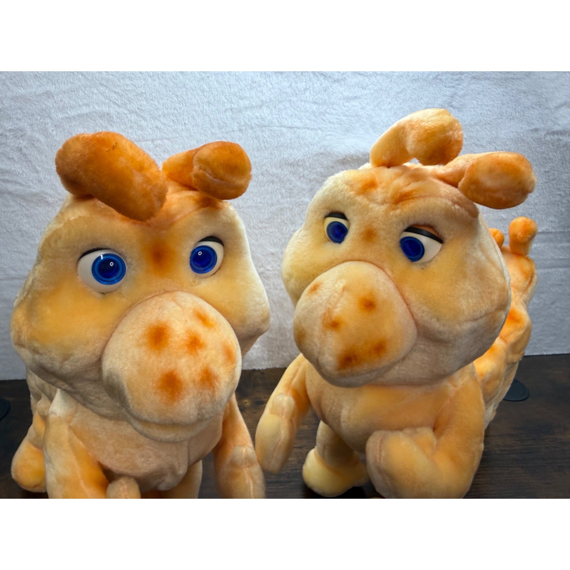 Pair Of Vintage Animated Teddy Ruxpin Pal Grubby & Connection Cable untested