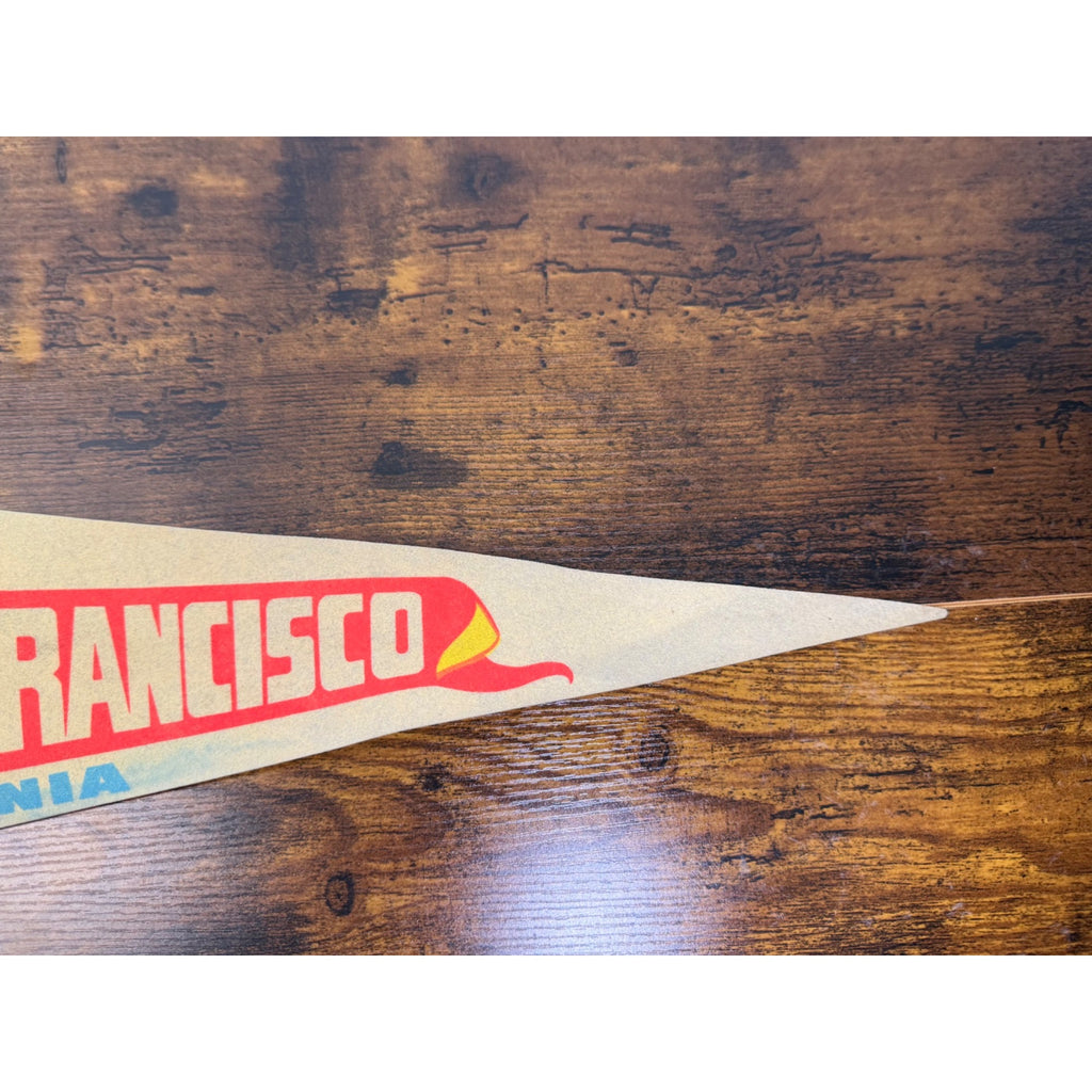 Vintage San Francisco Cable Car Felt Pennant Mid-Century Design