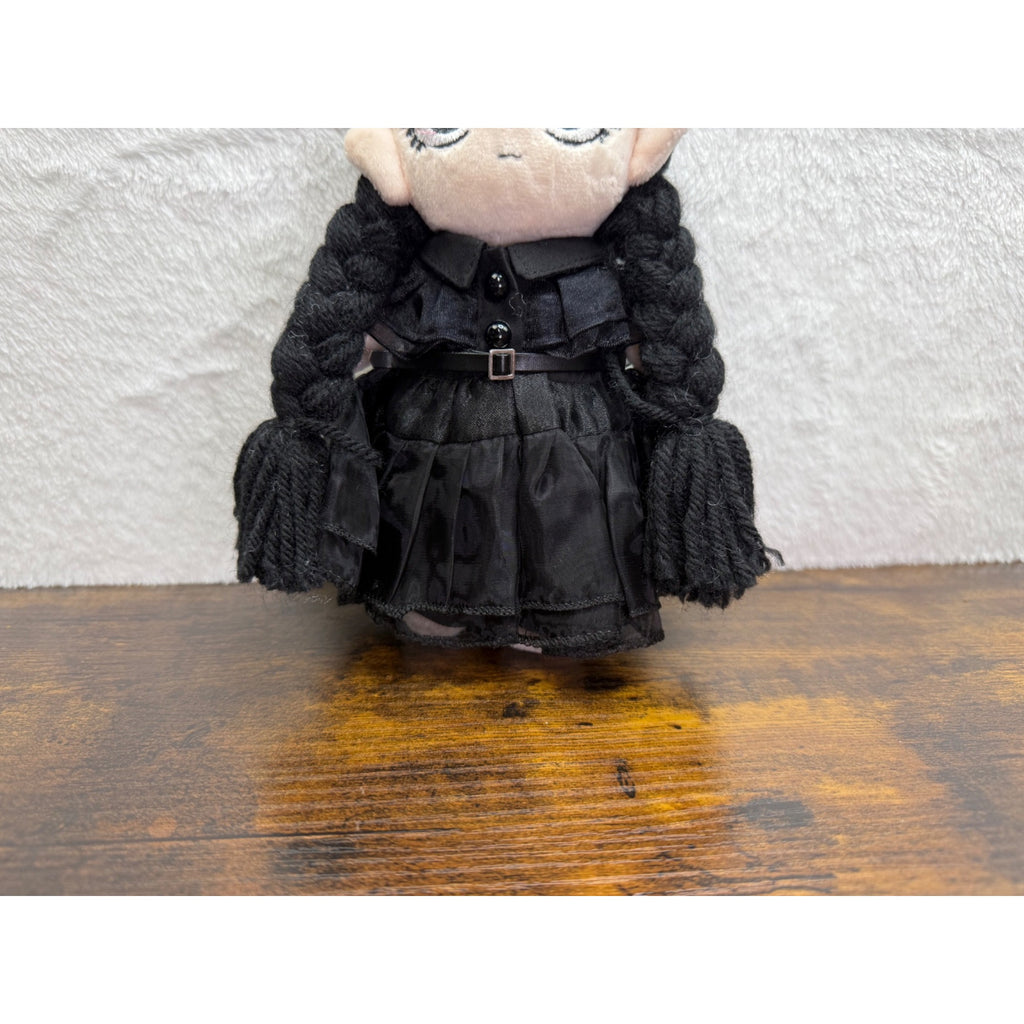 Wednesday Addams Plush Doll With Unique Embroidered Features 9 Inch