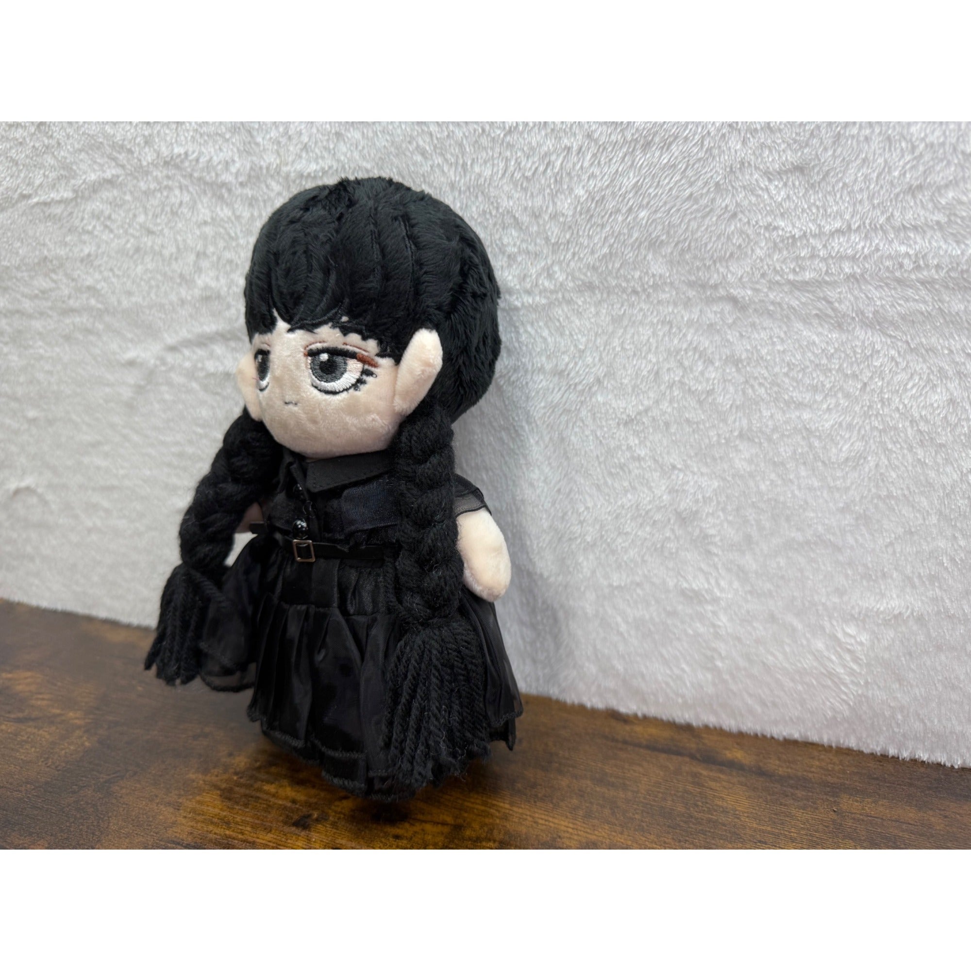 Wednesday Addams Plush Doll With Unique Embroidered Features 9 Inch