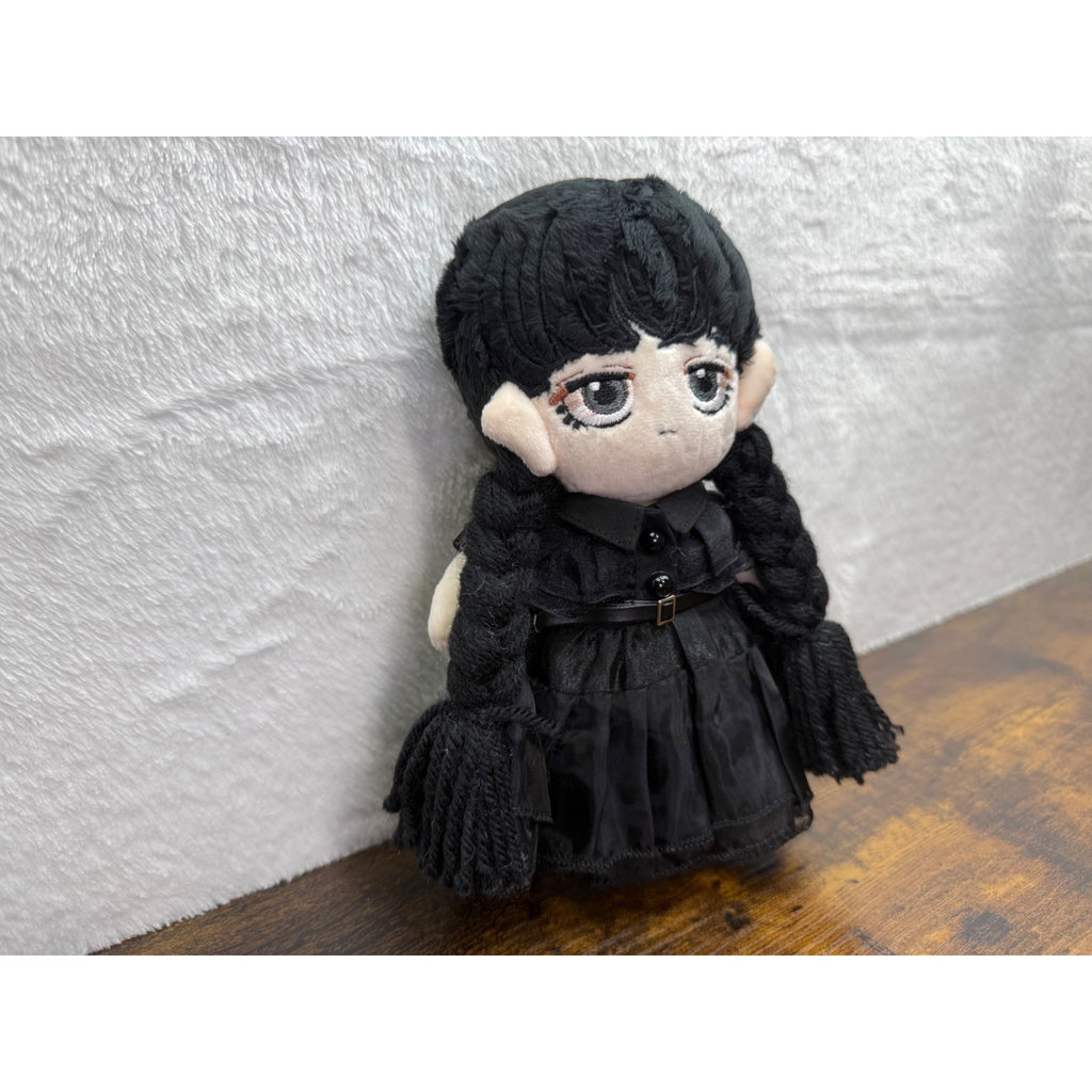 Wednesday Addams Plush Doll With Unique Embroidered Features 9 Inch