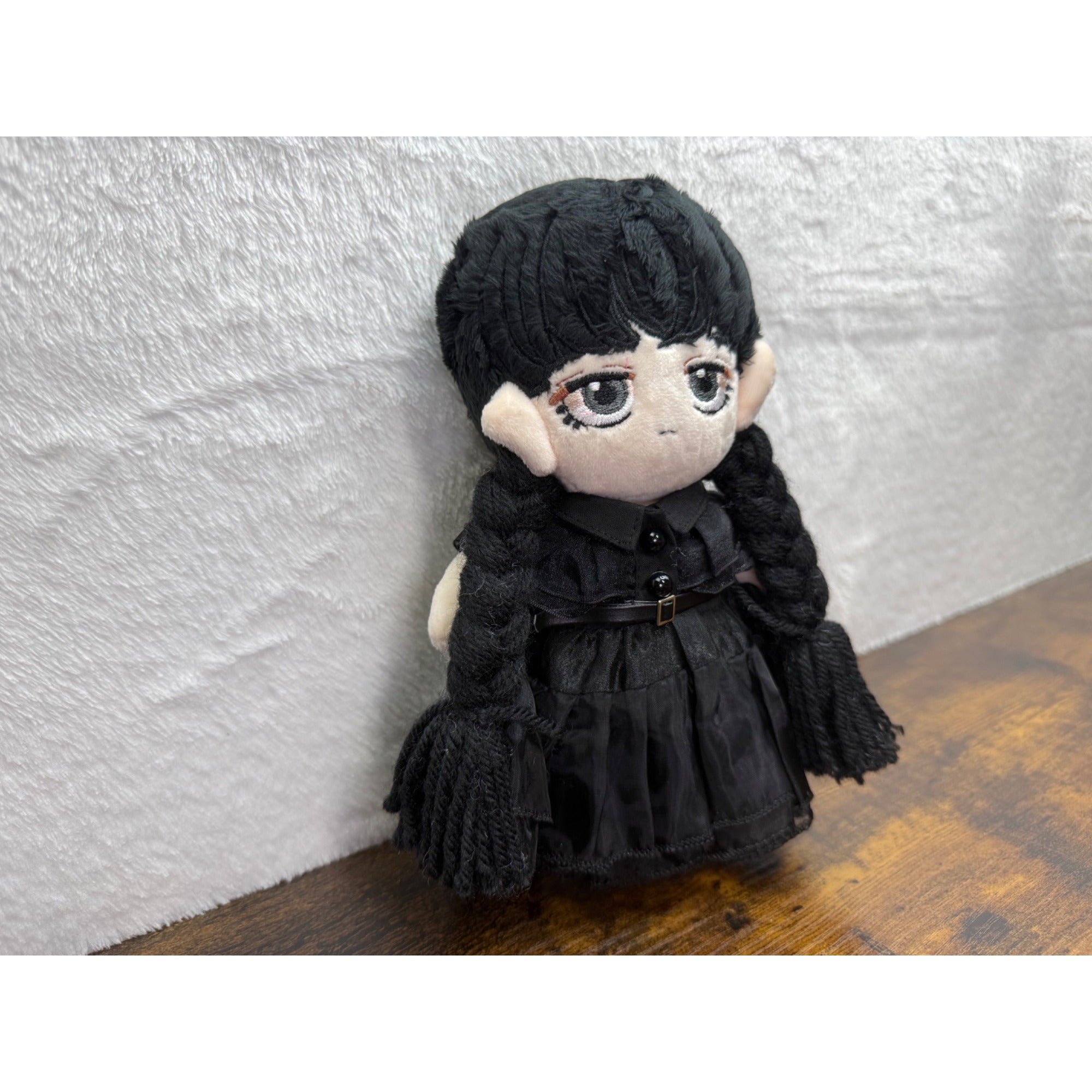 Wednesday Addams Plush Doll With Unique Embroidered Features 9 Inch