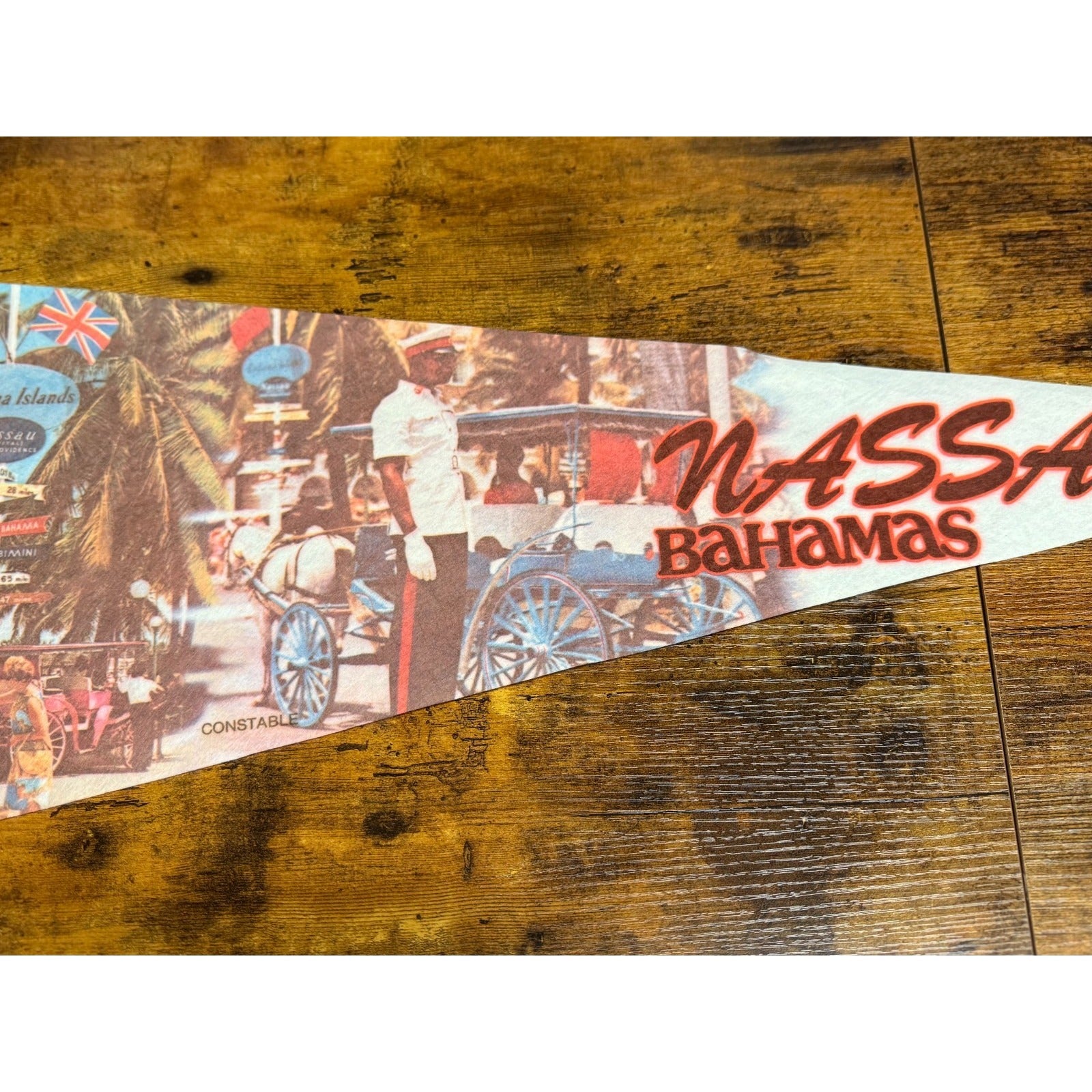 Vintage Collector's Series Nassau Bahamas pennant