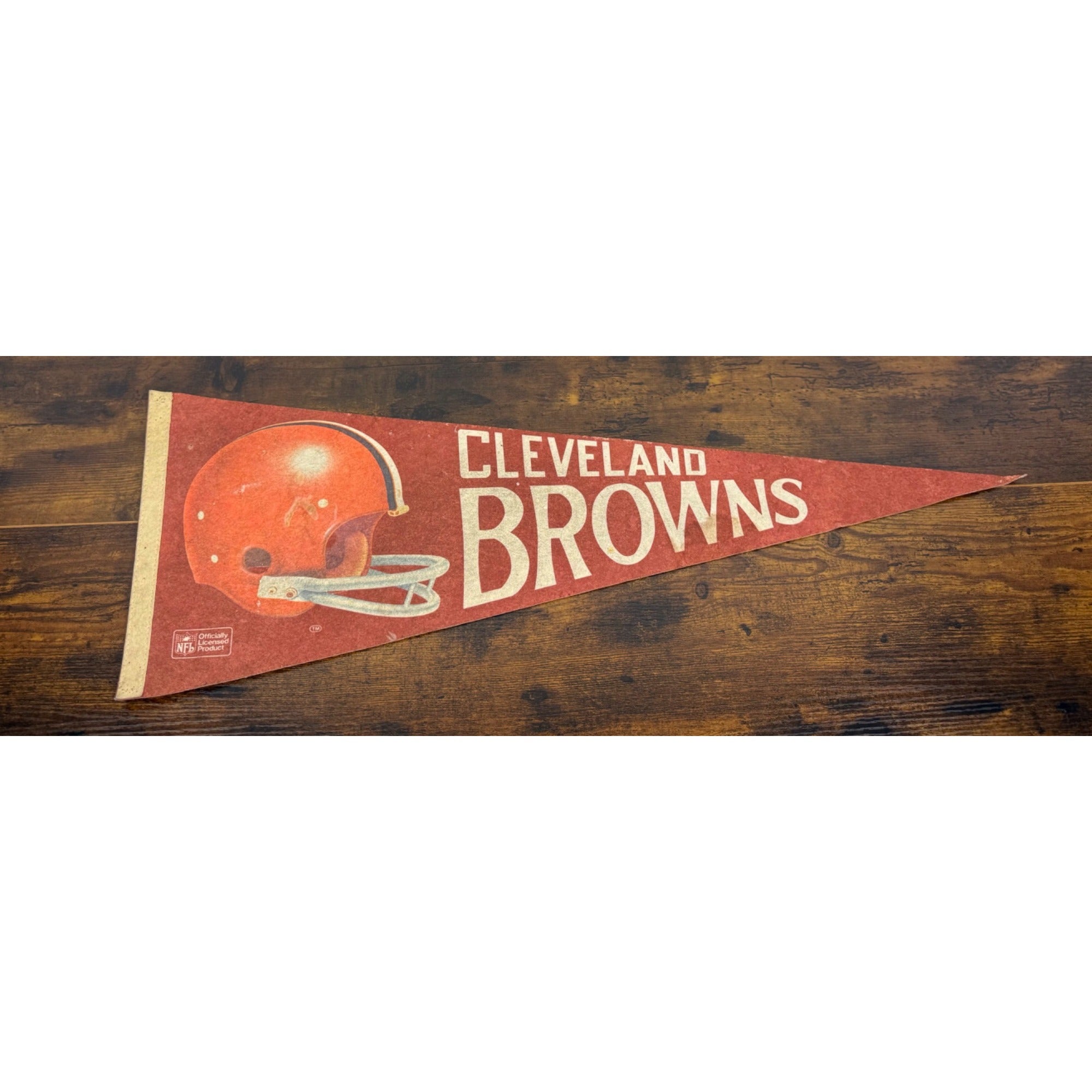 Vintage Cleveland Browns NFL Licensed Pennant With Retro Helmet Design