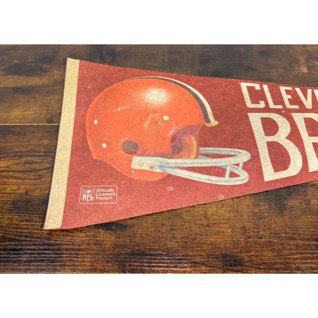 Vintage Cleveland Browns NFL Licensed Pennant With Retro Helmet Design