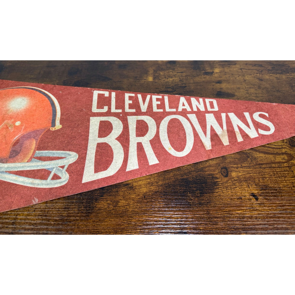 Vintage Cleveland Browns NFL Licensed Pennant With Retro Helmet Design