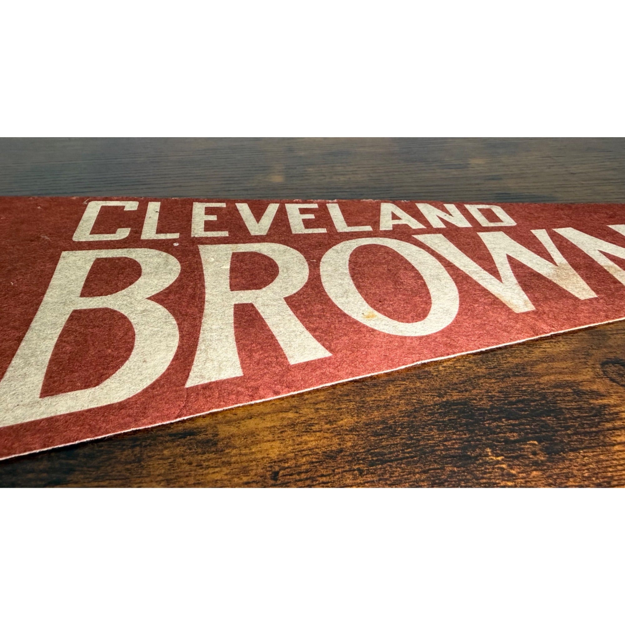 Vintage Cleveland Browns NFL Licensed Pennant With Retro Helmet Design