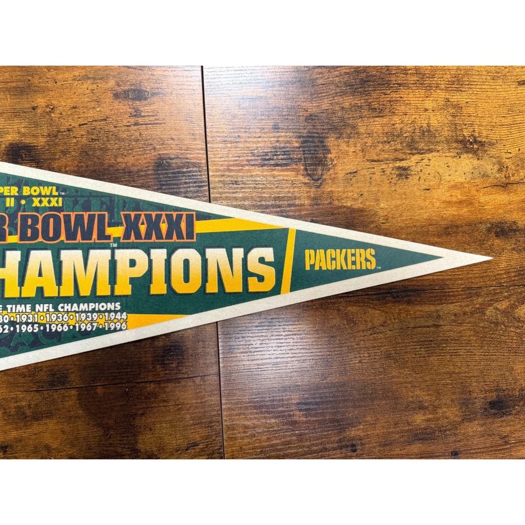 Vintage Green Bay Packers Super Bowl XXXI Champions Full Size Pennant