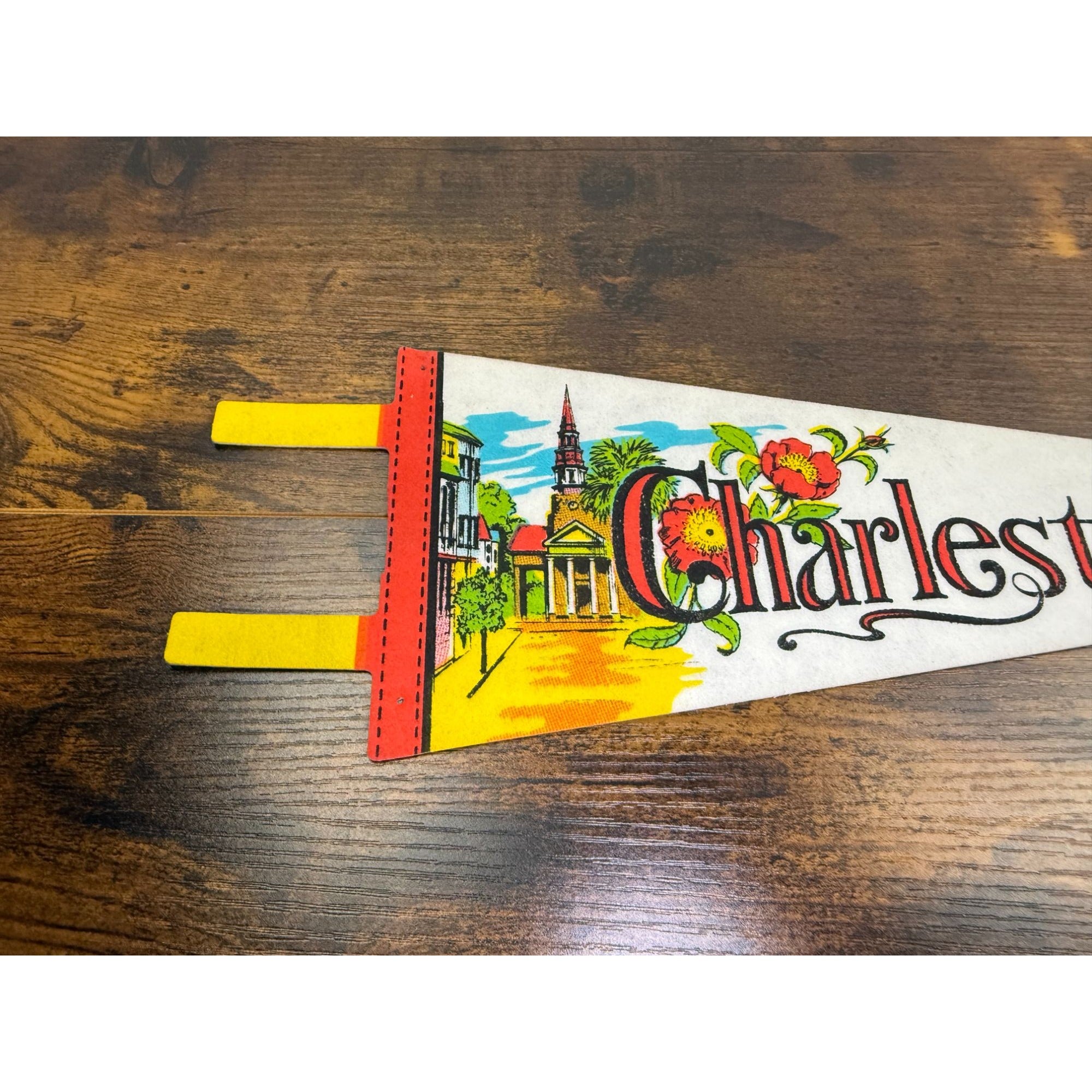 Vintage Charleston SC Felt Pennant 14 inches