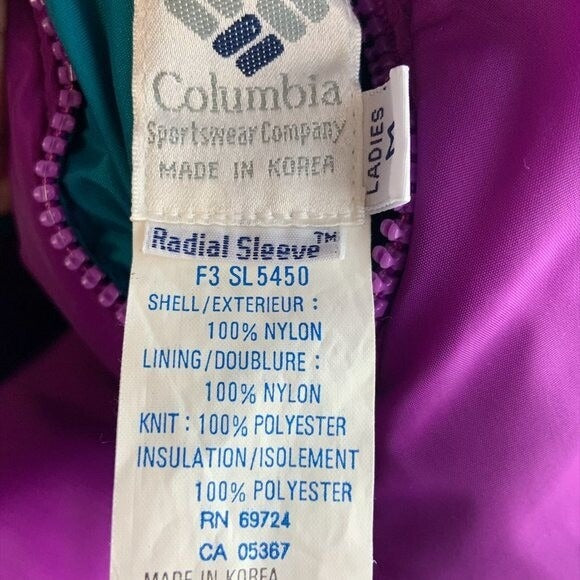 Vintage Columbia reversible puffer coat size M