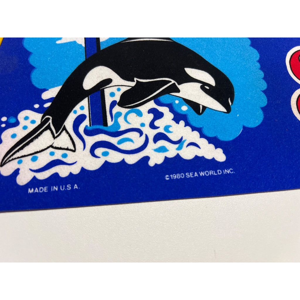 Sea World Pennant 26.5" (29.5" With Ties) x 8.75" Vintage 1980 Shamu Whale