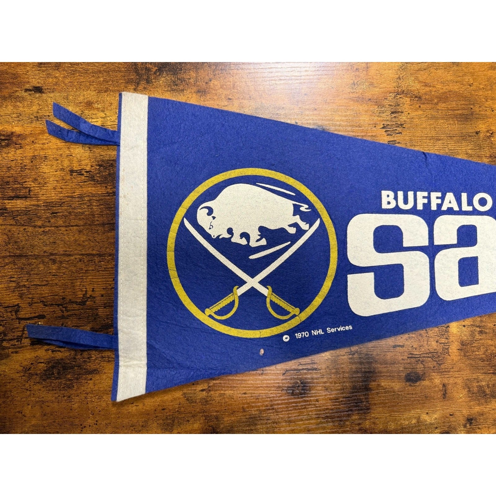 Vintage 1970 NHL Buffalo Sabres pennant