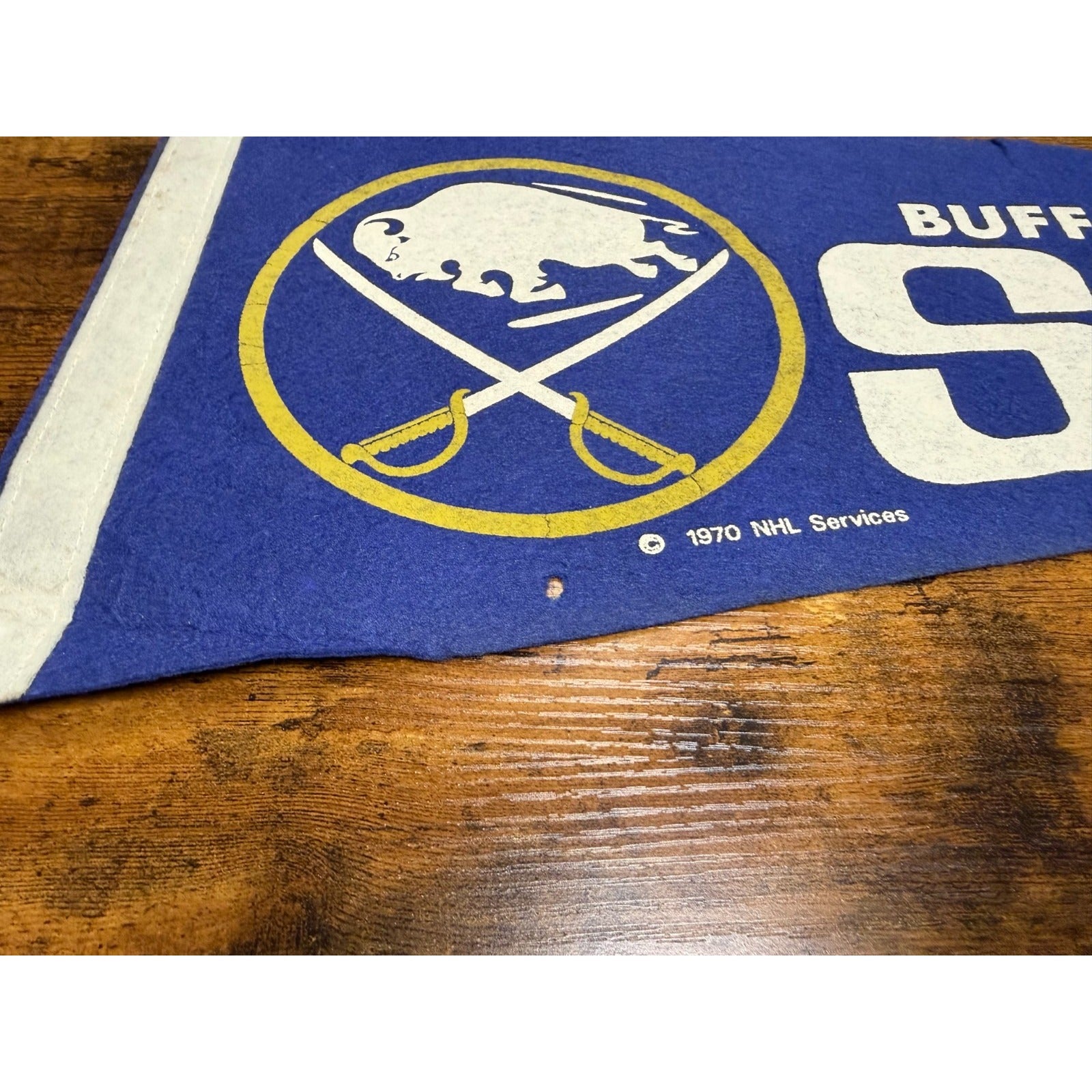 Vintage 1970 NHL Buffalo Sabres pennant