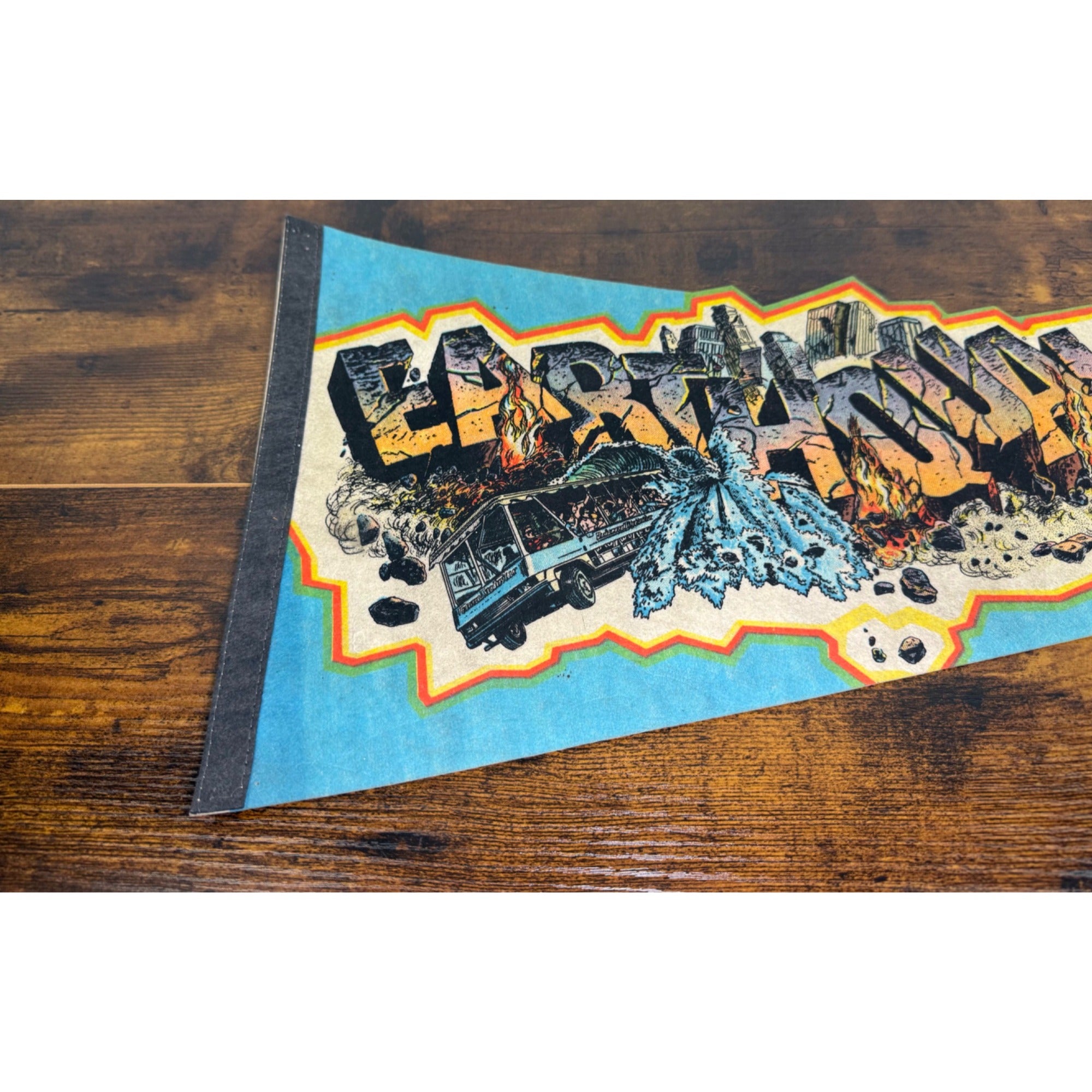Universal Studios Earthquake Vintage Pennant Flag