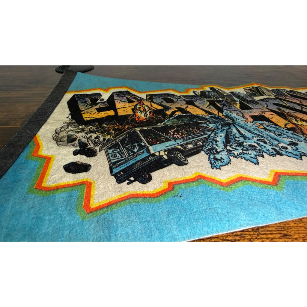 Universal Studios Earthquake Vintage Pennant Flag