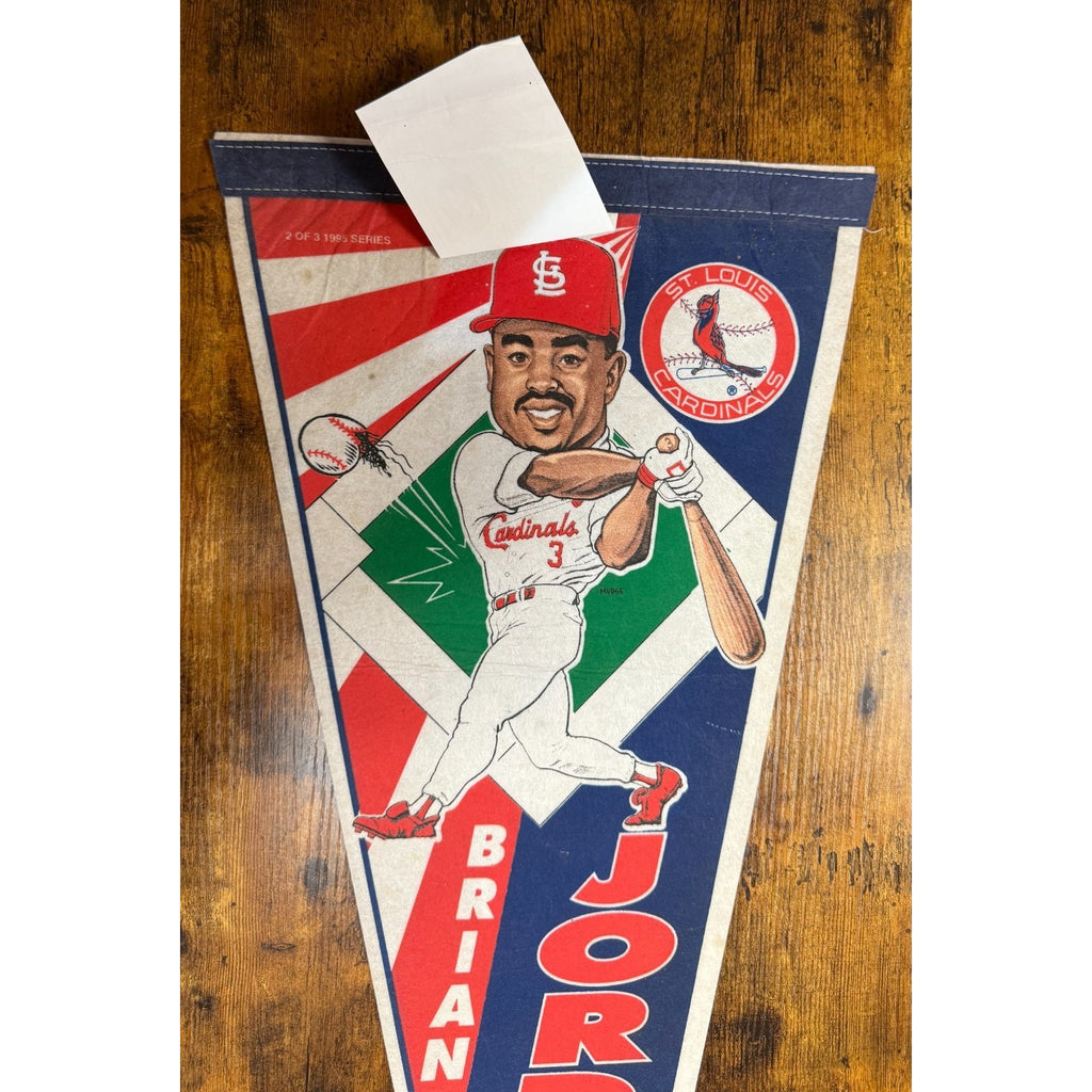 Vintage 1995 St. Louis Cardinals Brian Jordan pennant The Pasta House Co.