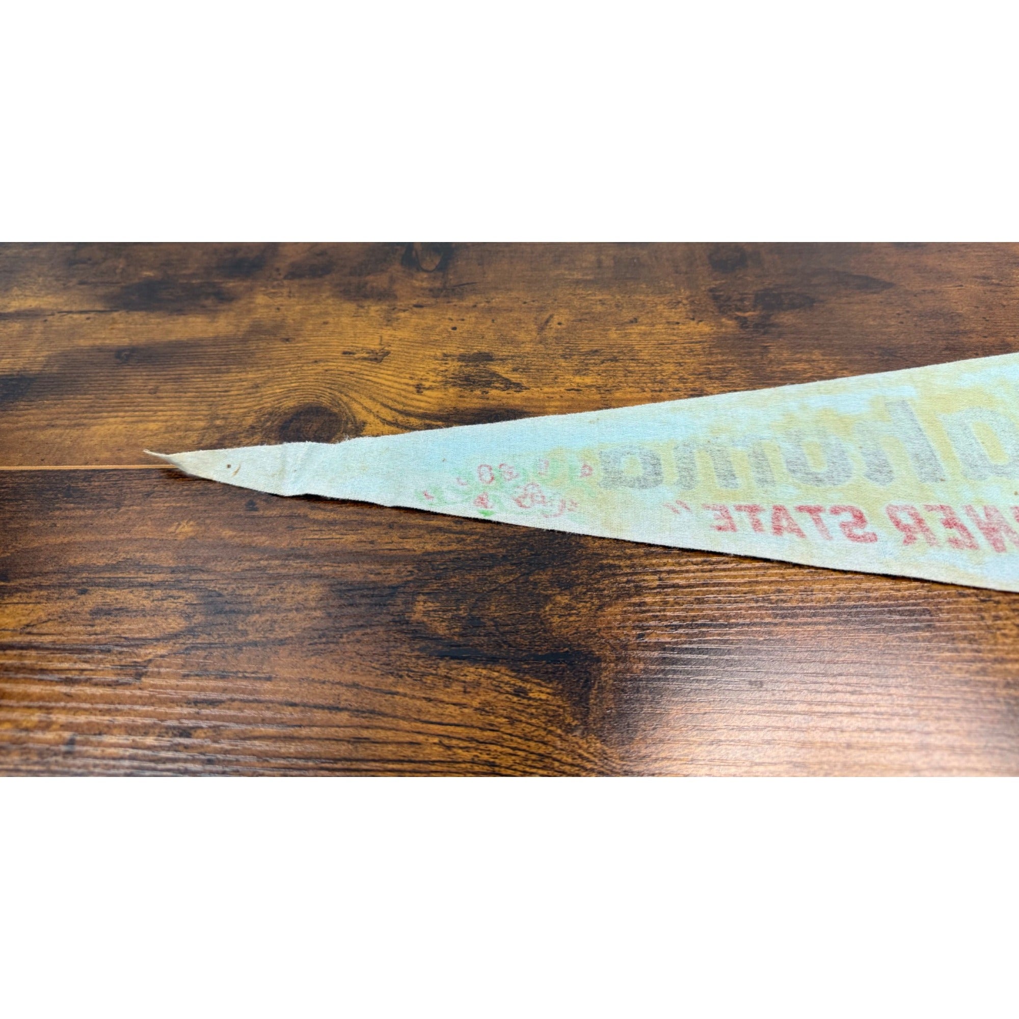Vintage Oklahoma "The Sooner State" Felt Pennant With Map & State Symbols