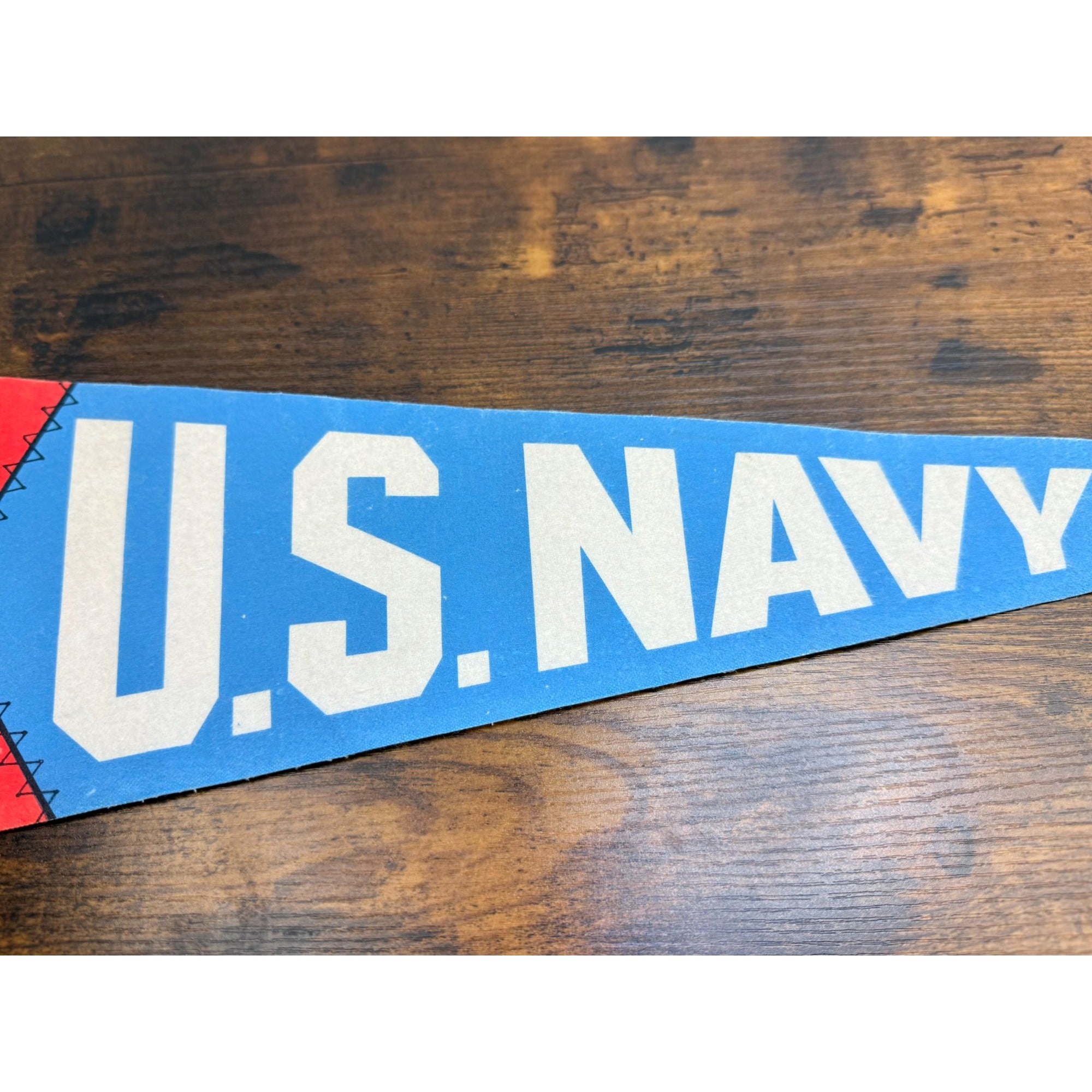 Vintage U.S. Navy Seabees Felt Pennant  Military Memorabilia
