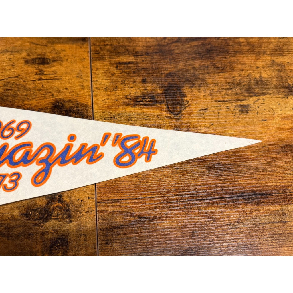 Vintage MLB Amazin' '84 New York Mets pennant