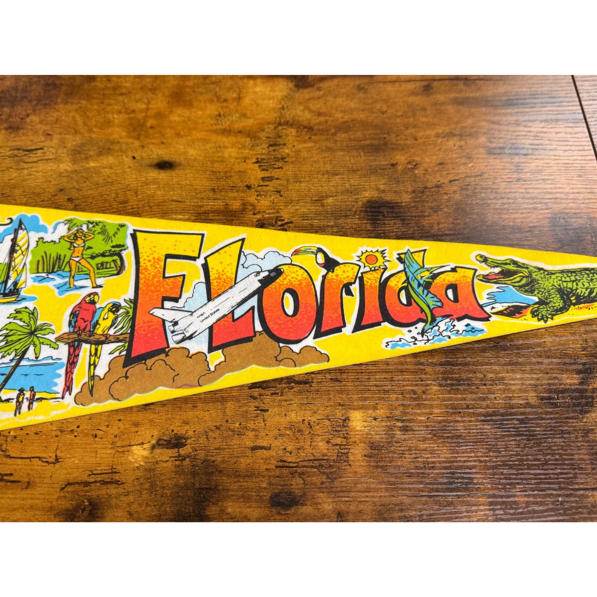 Vintage Florida Souvenir Felt Pennant