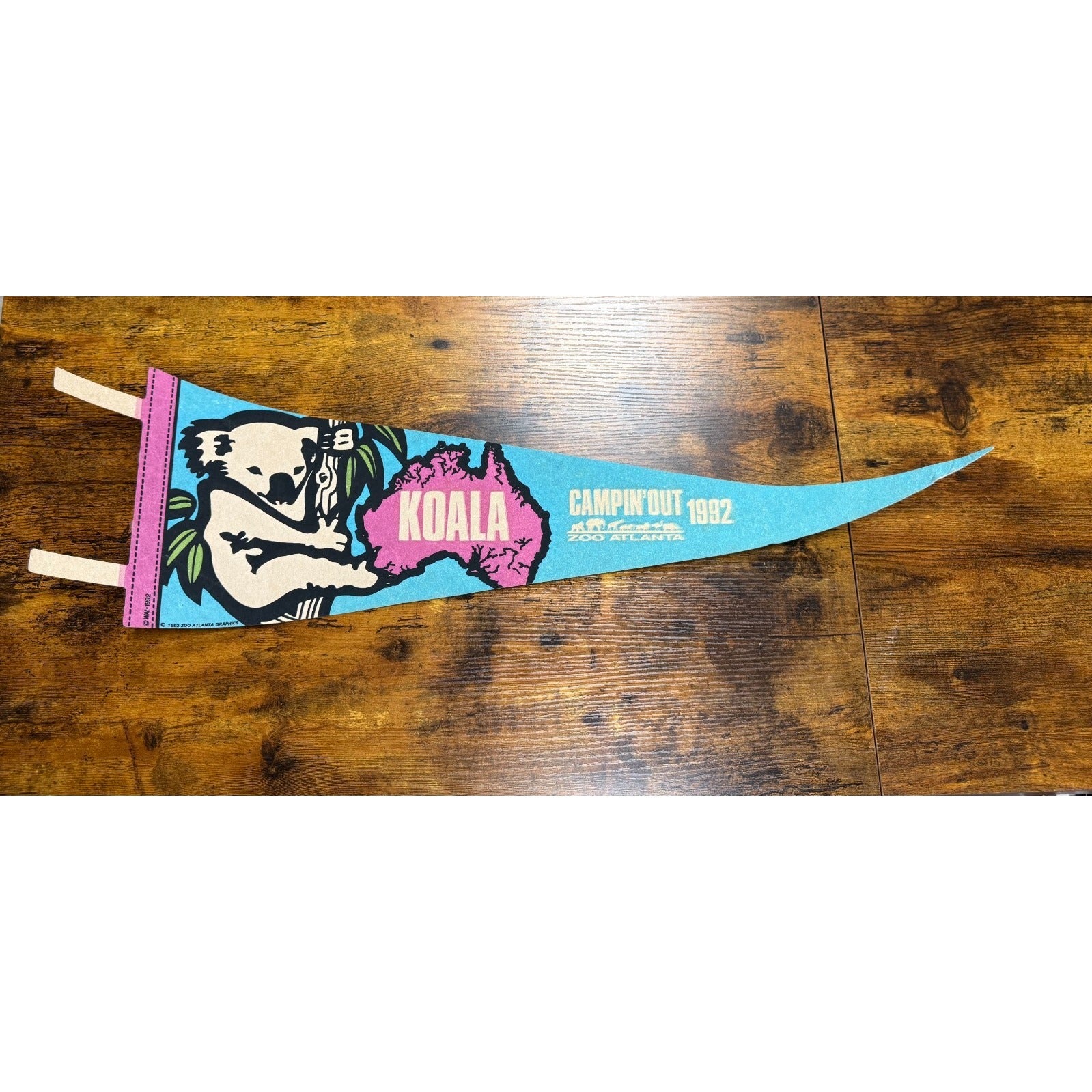 Vintage Zoo Atlanta Campin' Out 1992 pennant