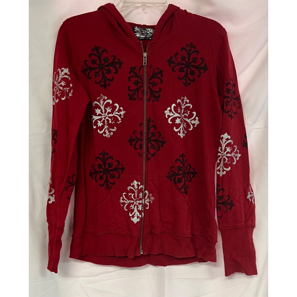 Women's Buffalo by David Bitton red long sleeve zip up hoodie size XL