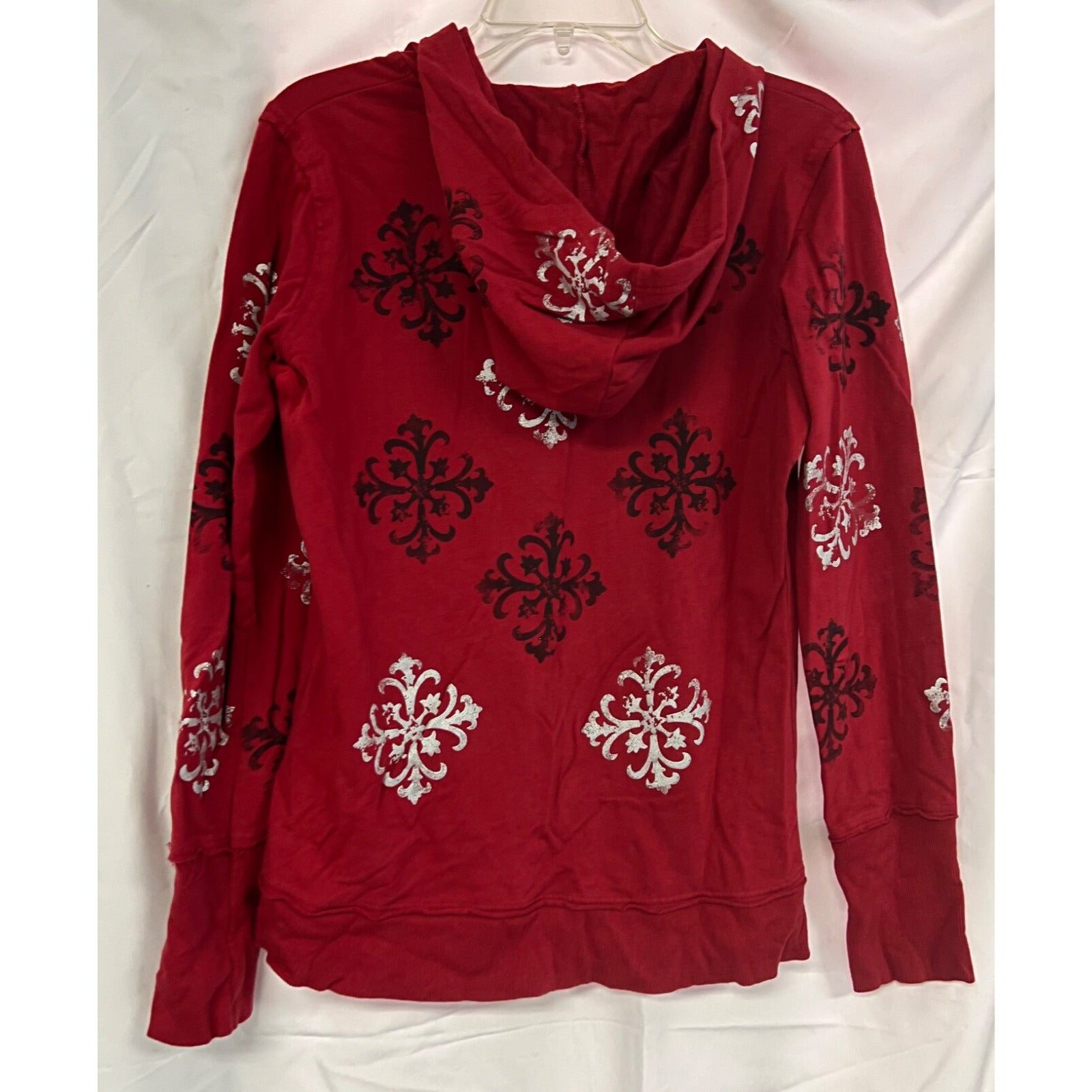 Women's Buffalo by David Bitton red long sleeve zip up hoodie size XL
