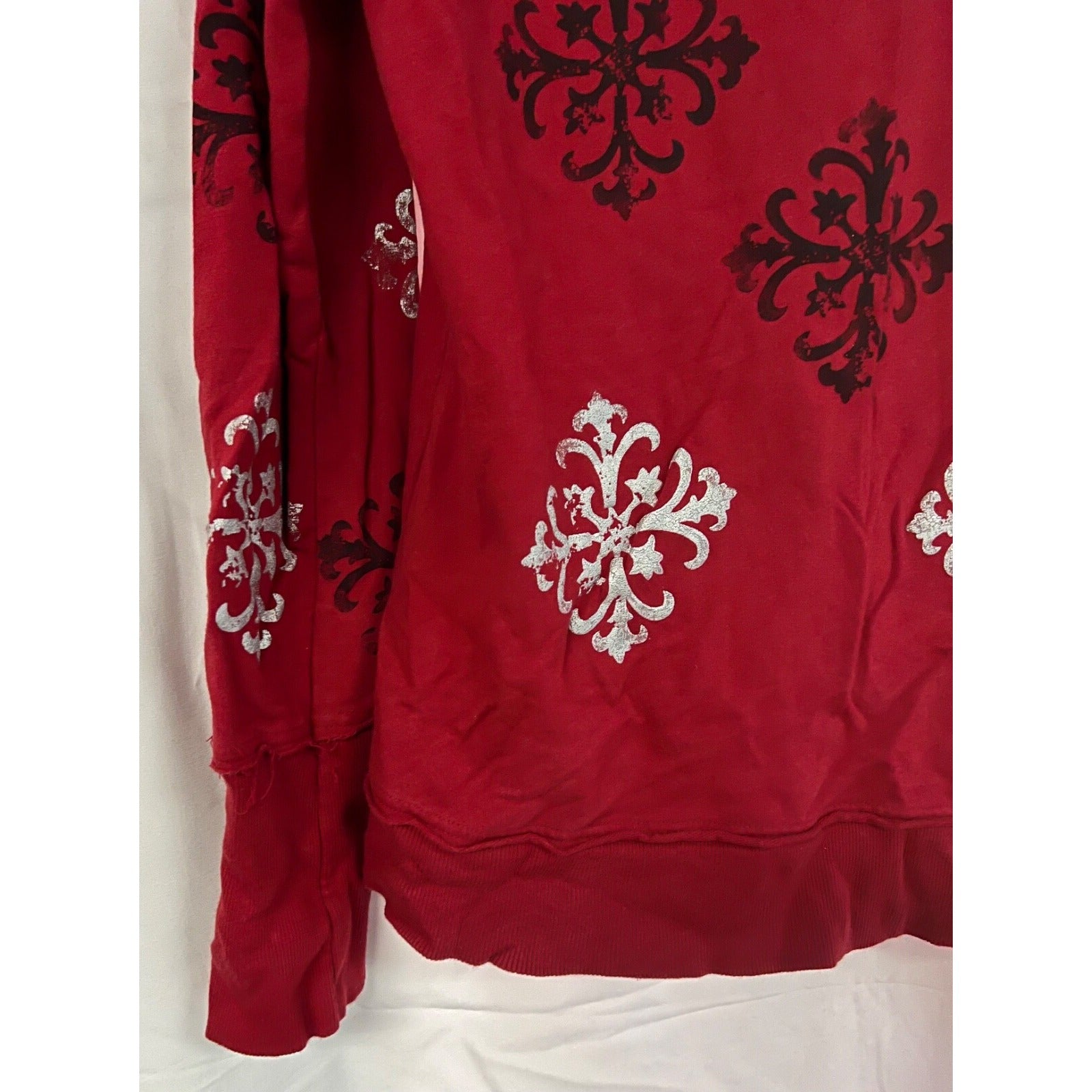 Women's Buffalo by David Bitton red long sleeve zip up hoodie size XL
