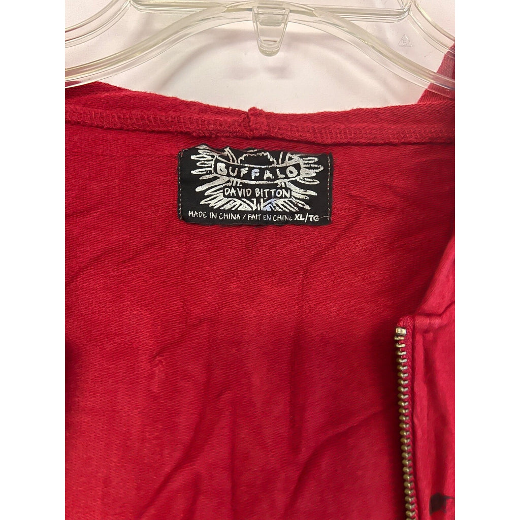 Women's Buffalo by David Bitton red long sleeve zip up hoodie size XL