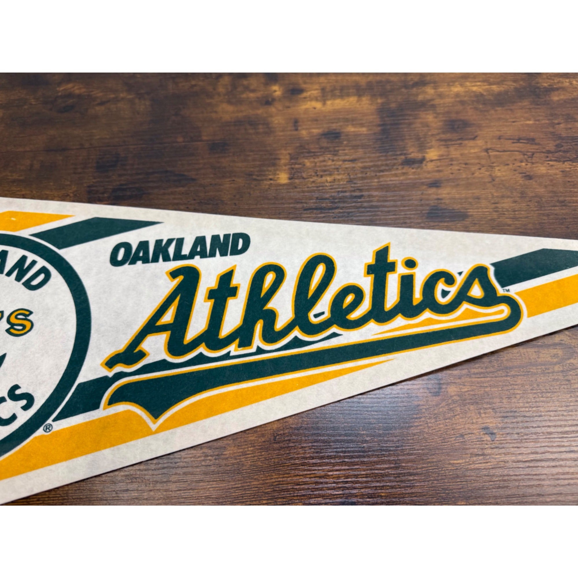 Oakland Athletics Vintage MLB Pennant Flag With Classic logo 29.5 inches