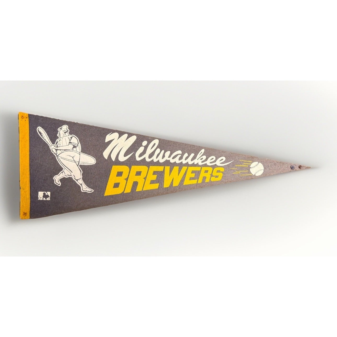 Vintage MLB Milwaukee Brewers pennant faded
