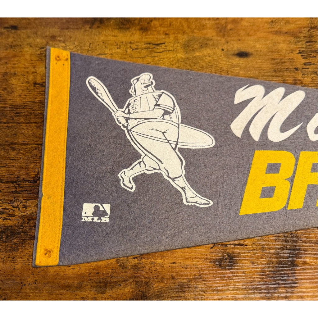 Vintage MLB Milwaukee Brewers pennant faded